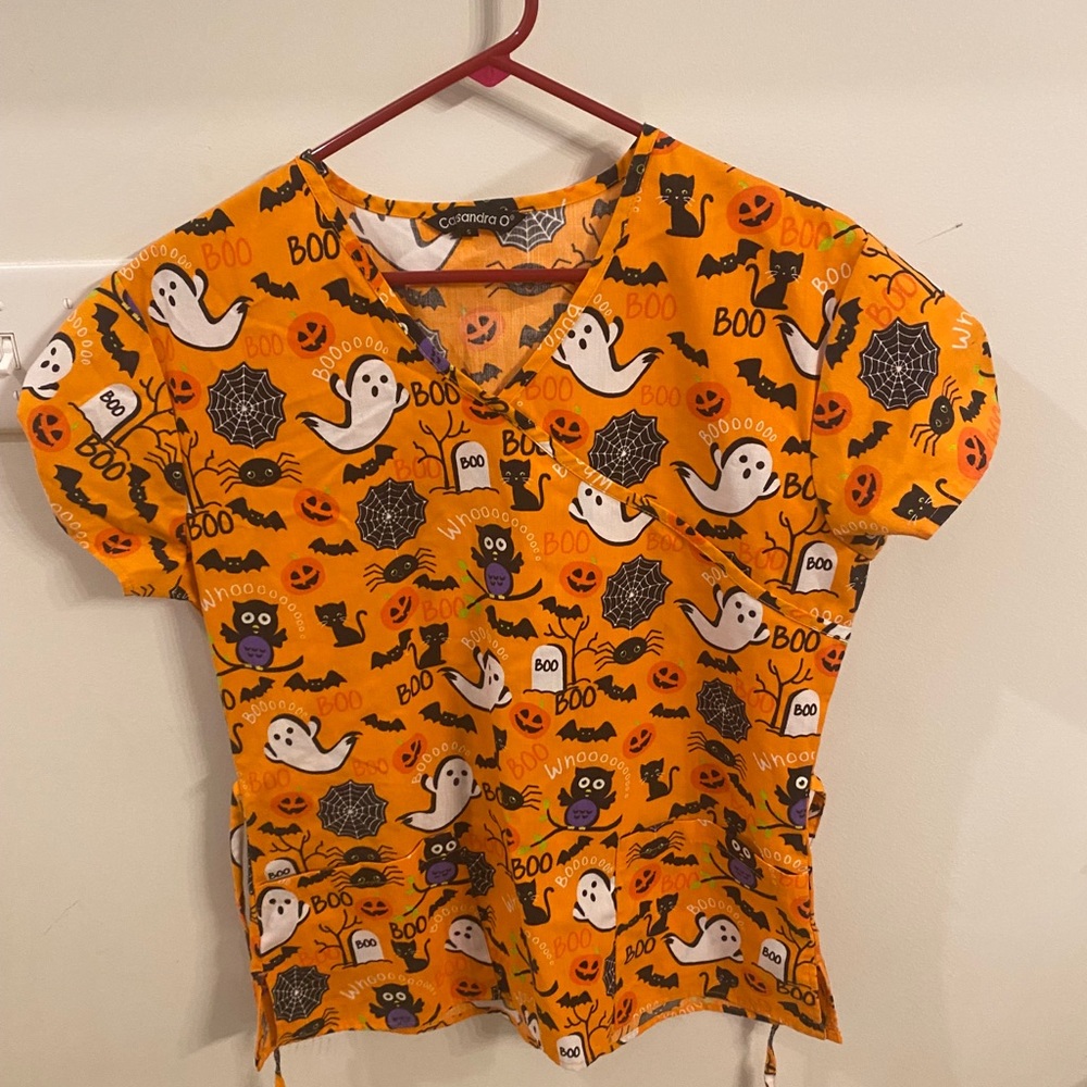 Halloween Scrub Top